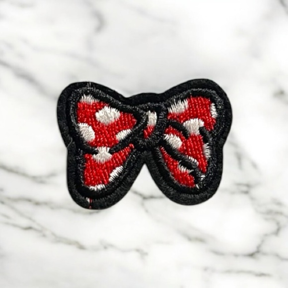 Minnie Mouse Bow Embroidered Patch